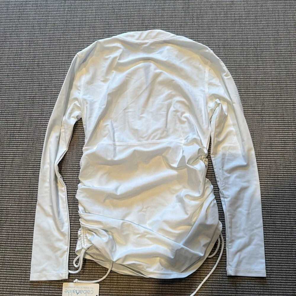 cabanalife Embroidered Convertible Ruched Rashguard. Size medium. Never worn. - Picture 5 of 8